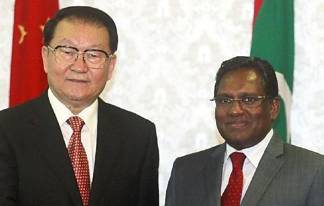 李長春會見馬爾代夫總統瓦希德