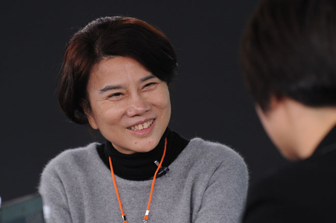 董明珠在訪談現場