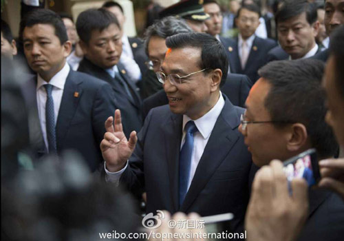 李克強：在非中企了解當地文化才能扎住根。圖片來源：&ldquo;新國際&rdquo;微博。
