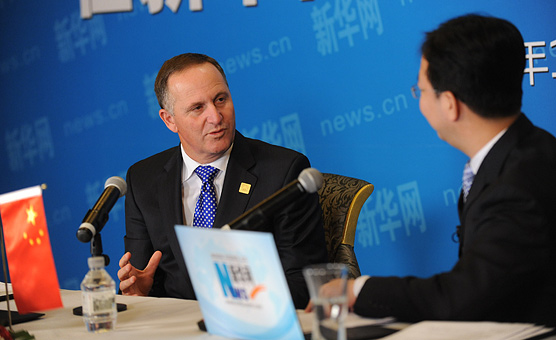 新西蘭總理約翰&middot;基與中國網民在線交流