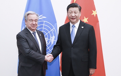 習近平會見聯合國秘書長